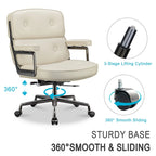 Sedia da ufficio ergonomica in pelle con altezza dello schienale regolabile Lobby Lumbar Support