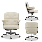 Sedia da ufficio ergonomica in pelle con altezza dello schienale regolabile Lobby Lumbar Support