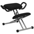 Sedia da ufficio ergonomica inginocchiata con maniglie in tessuto