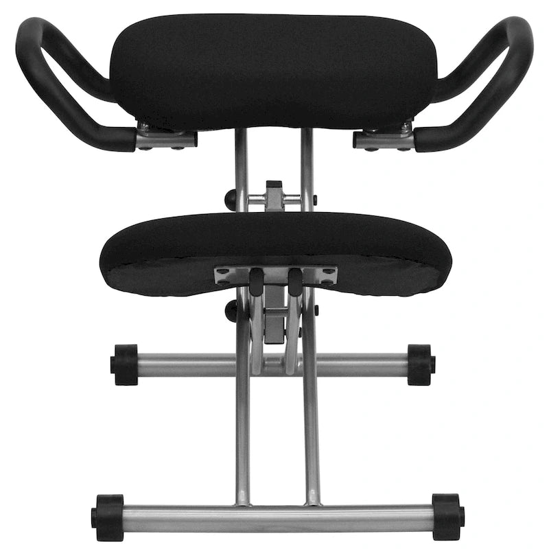 Sedia da ufficio ergonomica inginocchiata con maniglie in tessuto