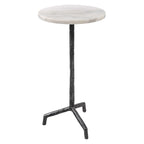Tavolino da bibite in marmo bianco Puritan - 12 L X 23,5 A X 12 P (pollici)