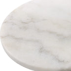 Tavolino da bibite in marmo bianco Puritan - 12 L X 23,5 A X 12 P (pollici)