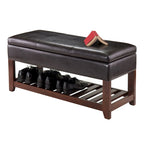 Panca contenitore, Espresso e Noce - 42.52L x 15.75P x 20.47H
