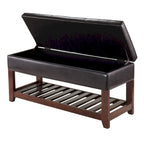 Panca contenitore, Espresso e Noce - 42.52L x 15.75P x 20.47H
