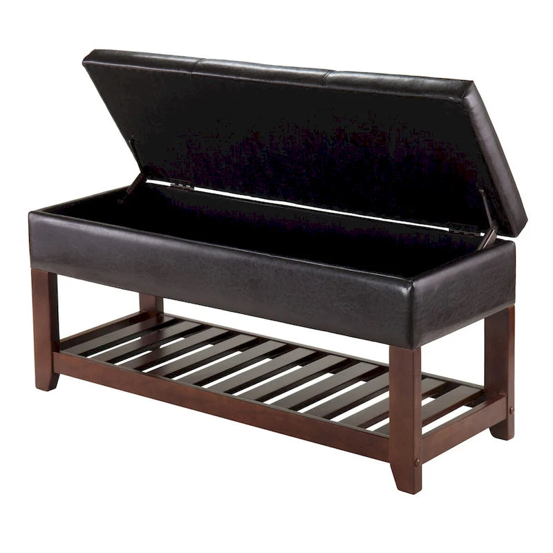Panca contenitore, Espresso e Noce - 42.52L x 15.75P x 20.47H