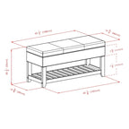 Panca contenitore, Espresso e Noce - 42.52L x 15.75P x 20.47H