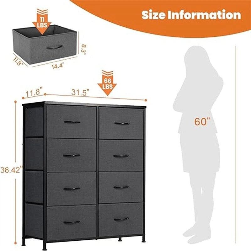 Cassettiera per camera da letto con cassetti organizer