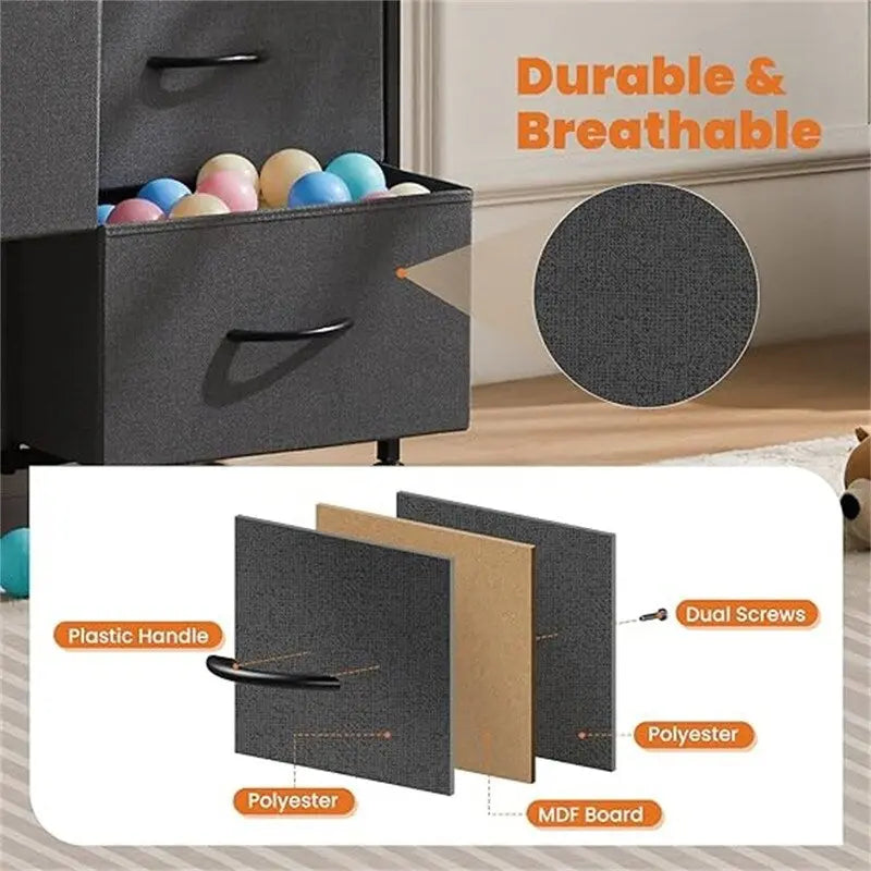 Cassettiera per camera da letto con cassetti organizer