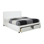 Contenitore sottoletto matrimoniale, letto imbottito in ecopelle