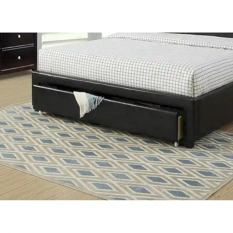 Contenitore sottoletto matrimoniale, letto imbottito in ecopelle
