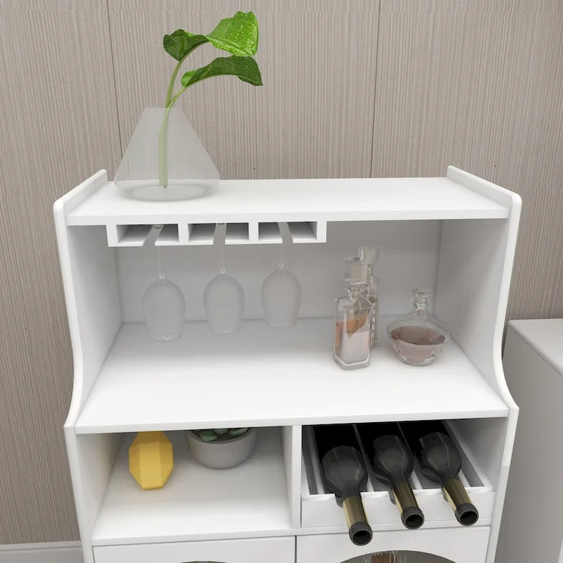 Vetrinetta per vini con portabottiglie rimovibile