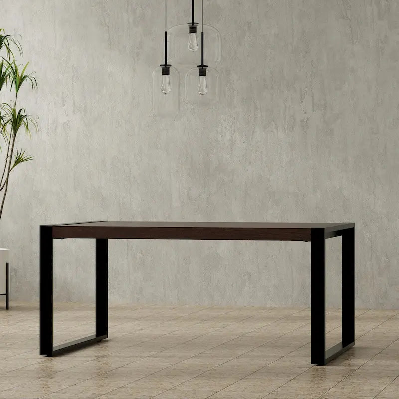 Tavolo da pranzo moderno industriale rettangolare 66 x 40 pollici - 66 pollici di larghezza