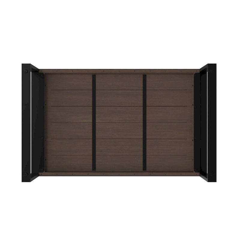 Tavolo da pranzo moderno industriale rettangolare 66 x 40 pollici - 66 pollici di larghezza