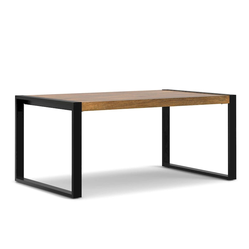Tavolo da pranzo moderno industriale rettangolare 66 x 40 pollici - 66 pollici di larghezza