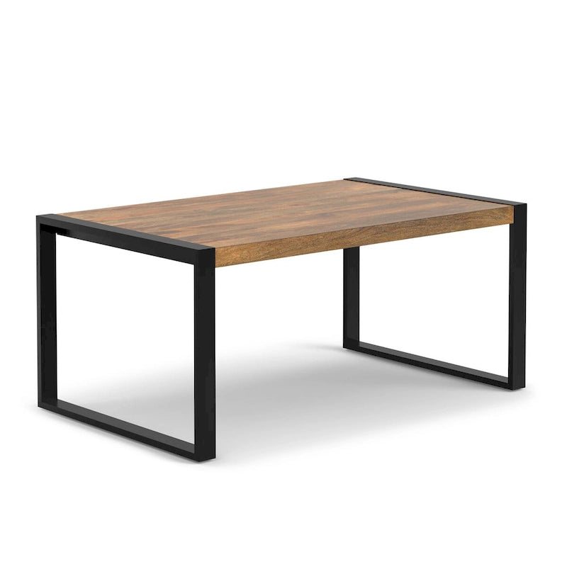 Tavolo da pranzo moderno industriale rettangolare 66 x 40 pollici - 66 pollici di larghezza