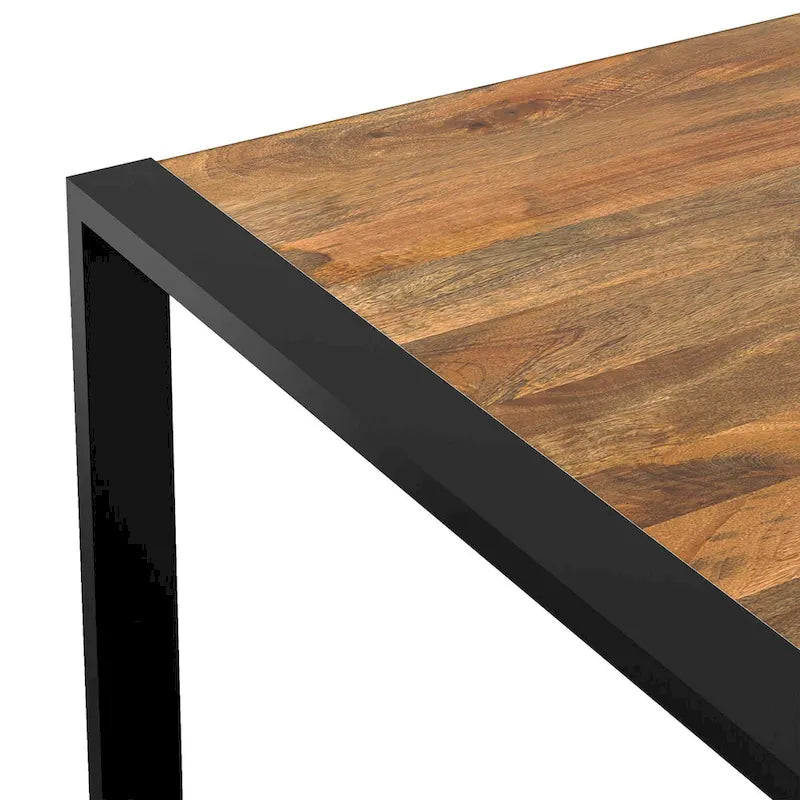 Tavolo da pranzo moderno industriale rettangolare 66 x 40 pollici - 66 pollici di larghezza