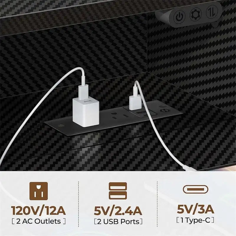 Scrivania per computer da 99 cm con luci a LED