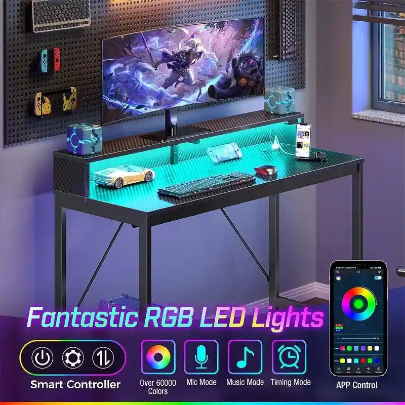 Scrivania per computer da 99 cm con luci a LED
