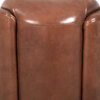 Poltrona Madison in pelle fiore, marrone - L70xP76xH68 cm