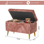 Panca ottomana contenitore moderna trapuntata, panca contenitore rivestita in velluto con bottoni, perfetta per camera da letto, soggiorno, ingresso