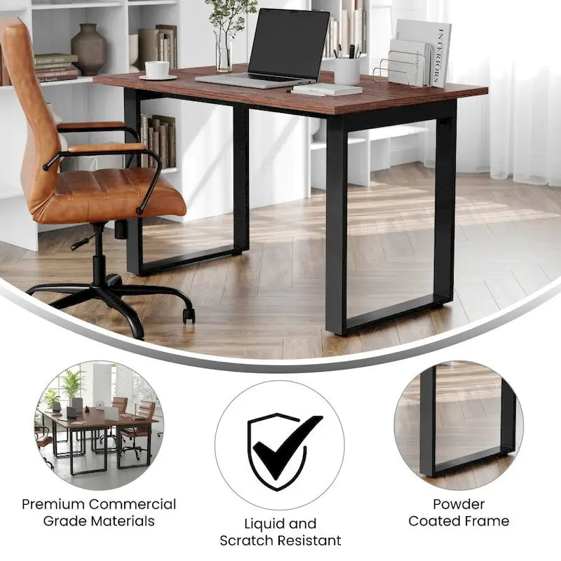Tavolo da conferenza commerciale con piano in laminato e base a U
