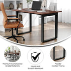 Tavolo da conferenza commerciale con piano in laminato e base a U