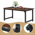 Tavolo da pranzo industriale da 63 pollici, tavolo da cucina moderno - 63 L x 31.5 W x 29.13 H