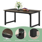 Tavolo da pranzo industriale da 63 pollici, tavolo da cucina moderno - 63 L x 31.5 W x 29.13 H