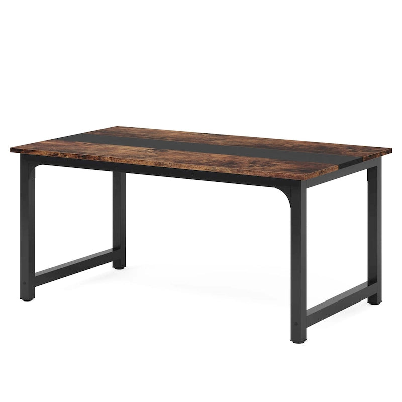 Tavolo da pranzo industriale da 63 pollici, tavolo da cucina moderno - 63 L x 31.5 W x 29.13 H