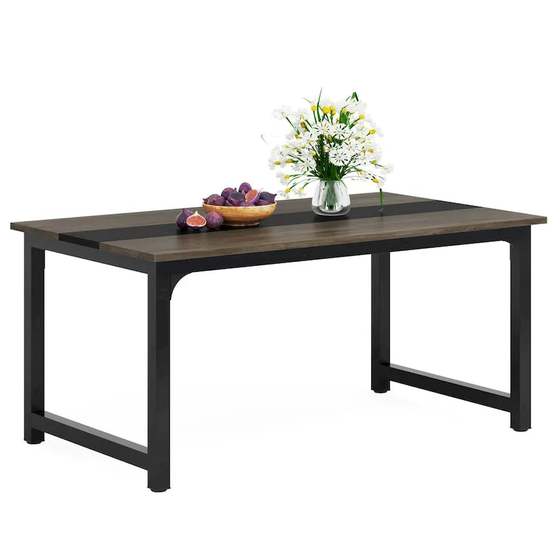 Tavolo da pranzo industriale da 63 pollici, tavolo da cucina moderno - 63 L x 31.5 W x 29.13 H