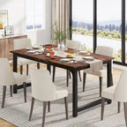 Tavolo da pranzo industriale da 63 pollici, tavolo da cucina moderno - 63 L x 31.5 W x 29.13 H